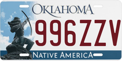 OK license plate 996ZZV