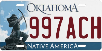 OK license plate 997ACH