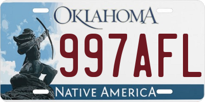 OK license plate 997AFL