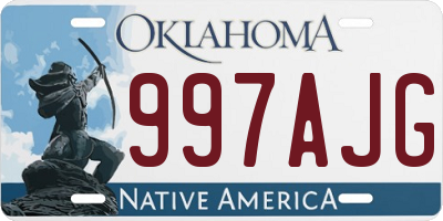 OK license plate 997AJG