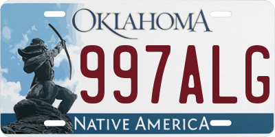 OK license plate 997ALG