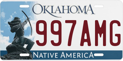 OK license plate 997AMG