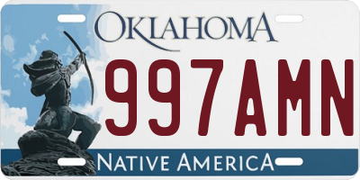 OK license plate 997AMN