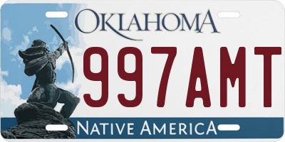 OK license plate 997AMT