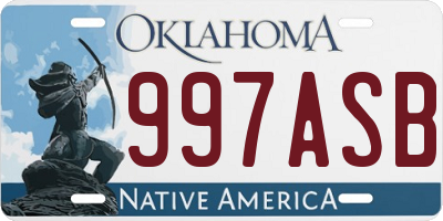 OK license plate 997ASB