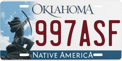 OK license plate 997ASF