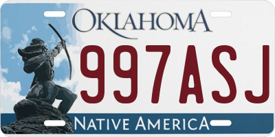OK license plate 997ASJ