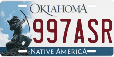 OK license plate 997ASR