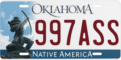 OK license plate 997ASS