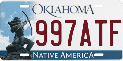 OK license plate 997ATF
