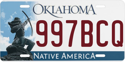 OK license plate 997BCQ