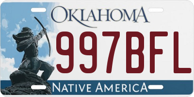 OK license plate 997BFL