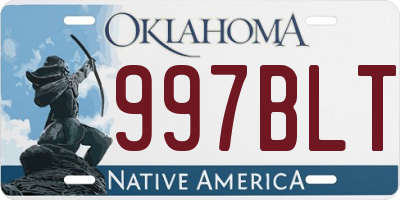 OK license plate 997BLT