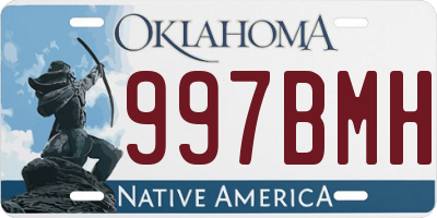 OK license plate 997BMH