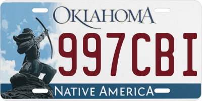 OK license plate 997CBI