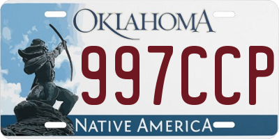 OK license plate 997CCP