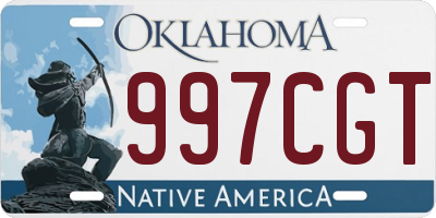 OK license plate 997CGT