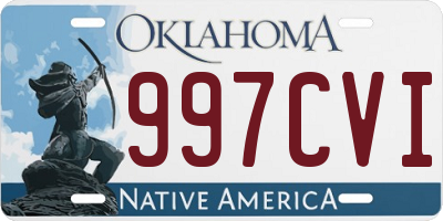 OK license plate 997CVI
