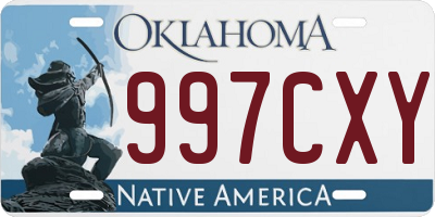 OK license plate 997CXY