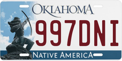 OK license plate 997DNI