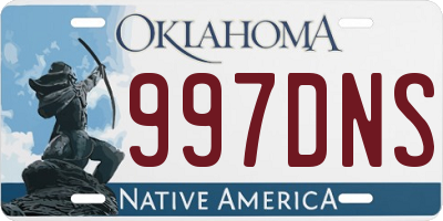 OK license plate 997DNS