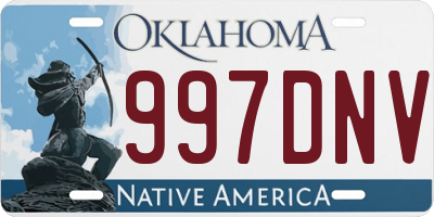 OK license plate 997DNV