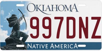 OK license plate 997DNZ