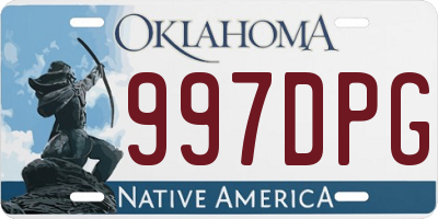 OK license plate 997DPG