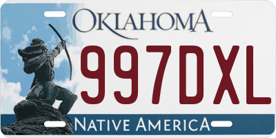 OK license plate 997DXL