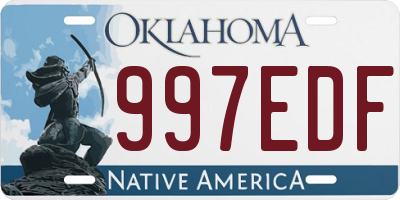 OK license plate 997EDF