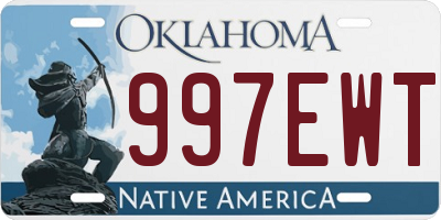 OK license plate 997EWT