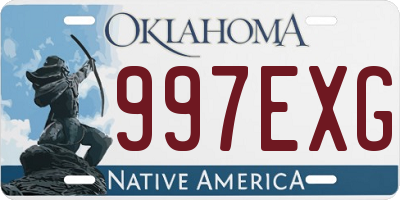 OK license plate 997EXG
