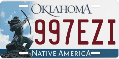 OK license plate 997EZI