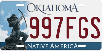 OK license plate 997FGS