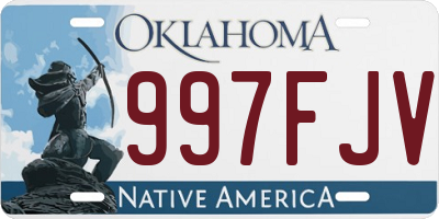 OK license plate 997FJV
