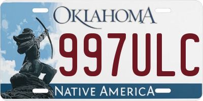 OK license plate 997ULC