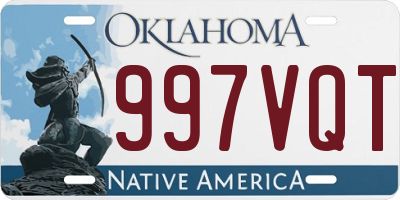 OK license plate 997VQT