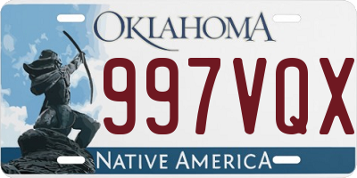 OK license plate 997VQX