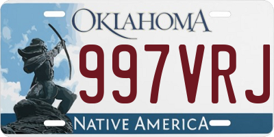 OK license plate 997VRJ