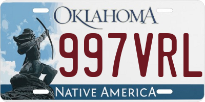 OK license plate 997VRL