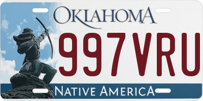 OK license plate 997VRU