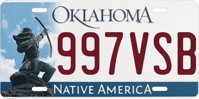 OK license plate 997VSB