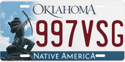 OK license plate 997VSG