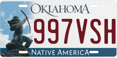 OK license plate 997VSH