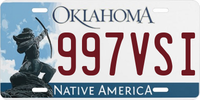 OK license plate 997VSI