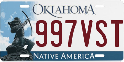 OK license plate 997VST