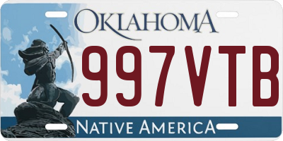 OK license plate 997VTB
