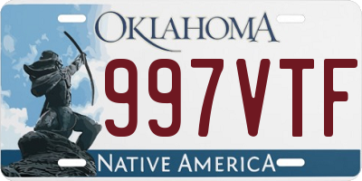 OK license plate 997VTF