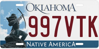 OK license plate 997VTK