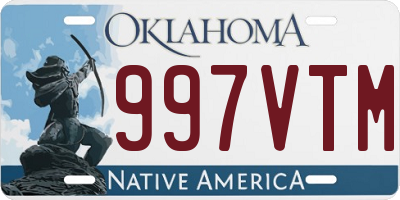 OK license plate 997VTM